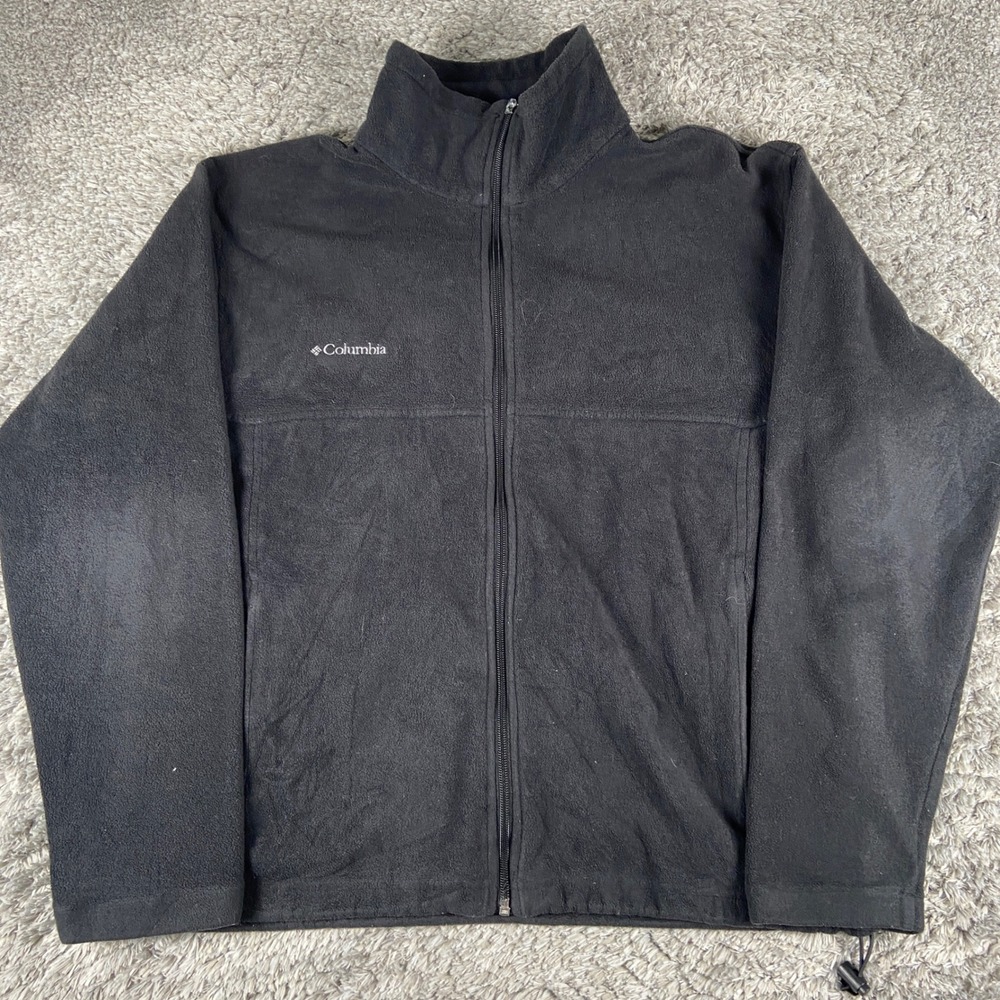 Columbia Steens Mountain 2.0 Full Zip Fleece Jacket Mens L Black Outdoors Winter